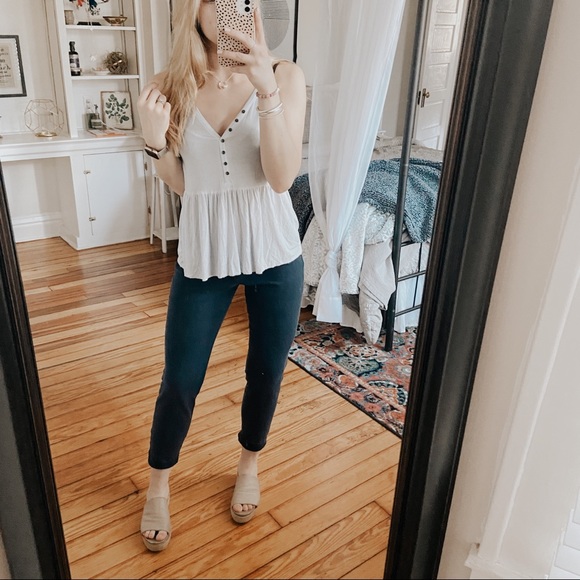 American Eagle Outfitters Tops - American Eagle Soft & Sexy Babydoll Button Tank